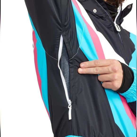 NWT!Tipsy Elves, Men's Pastel Pro Snow Suit, Black Multi, Size XL, MSRP $299 - Picture 5 of 10